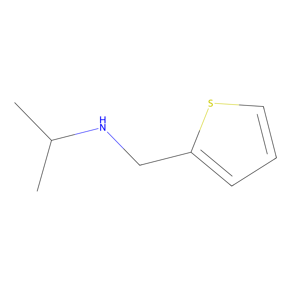 (Propan-2-yl)(thiophen-2-ylmethyl)amine molecular structure, CAS 259655-05-5