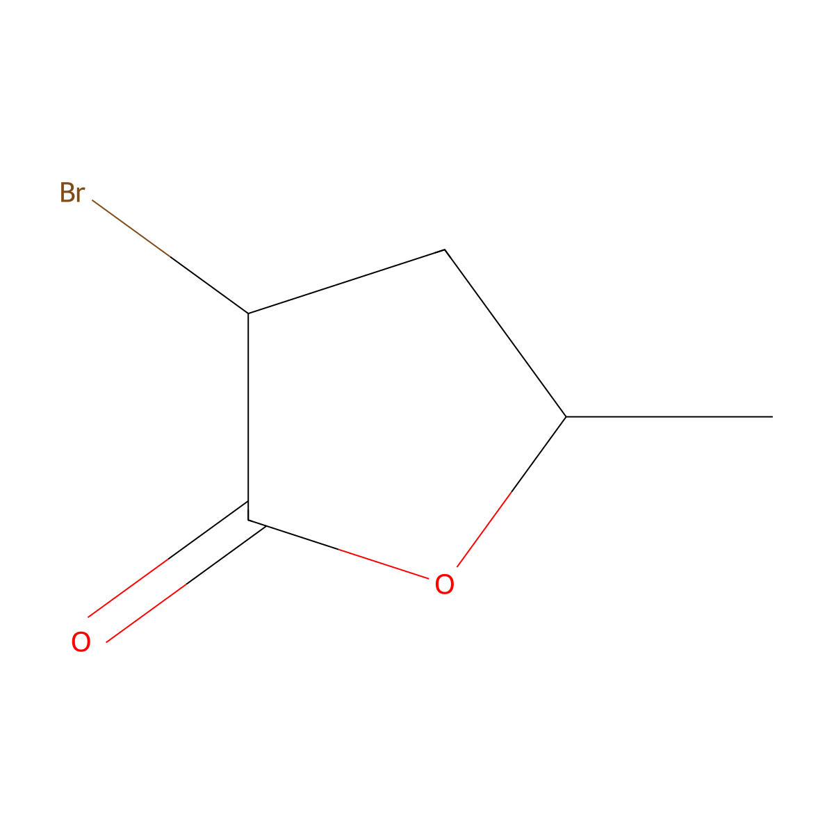 alpha-Bromo-gamma-valerolactone molecular structure, CAS 25966-39-6