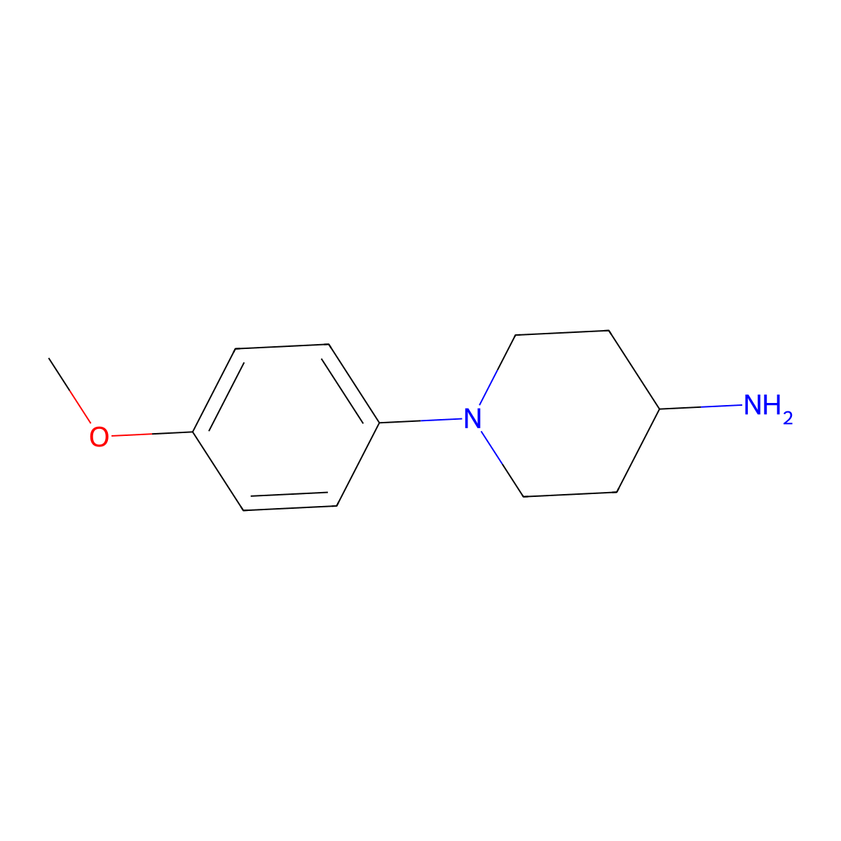 1-(4-Methoxyphenyl)piperidin-4-amine molecular structure, CAS 259663-88-2