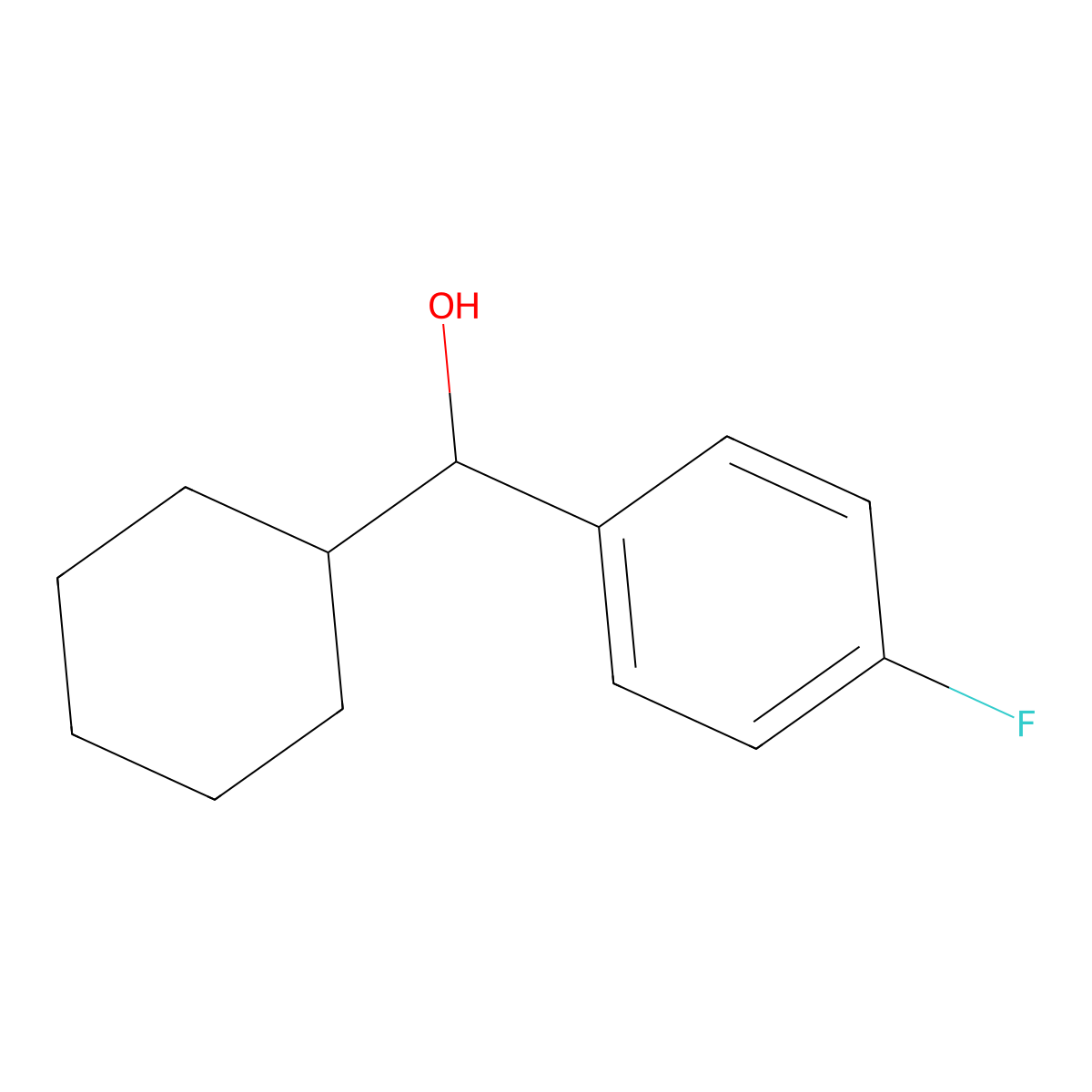 Cyclohexyl(4-fluorophenyl)methanol molecular structure, CAS 259672-47-4