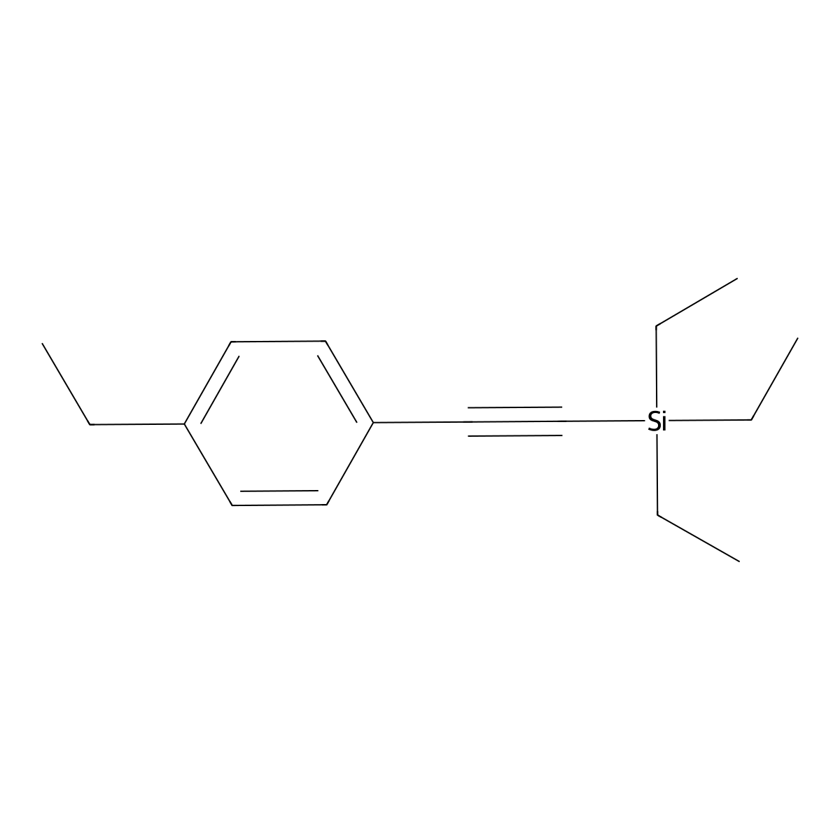 1-Ethyl-4-[2-(triethylsilyl)ethynyl]benzene molecular structure, CAS 2596741-70-5