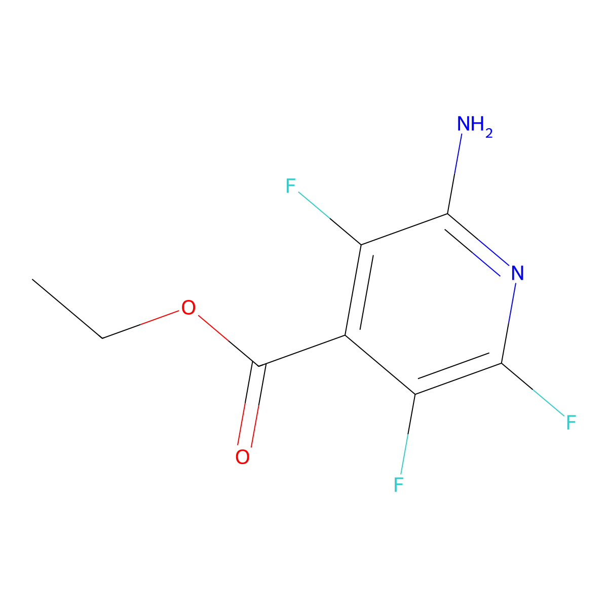Ethyl 2-amino-3,5,6-trifluoroisonicotinate molecular structure, CAS 259675-84-8