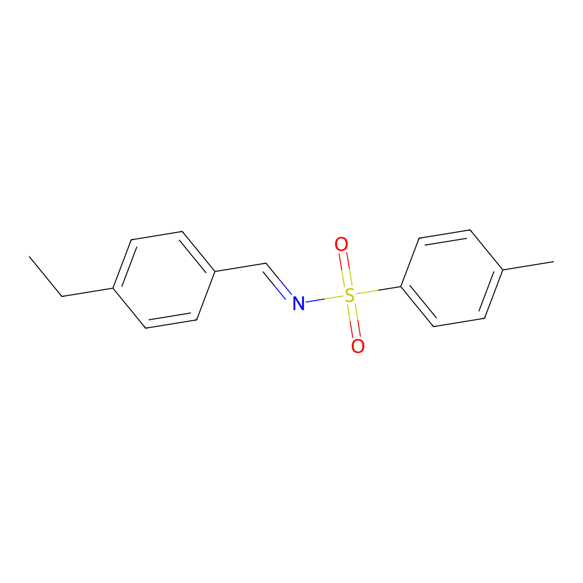 N-(4-Ethylbenzylidene)-4-methylbenzenesulfonamide molecular structure, CAS 259678-17-6