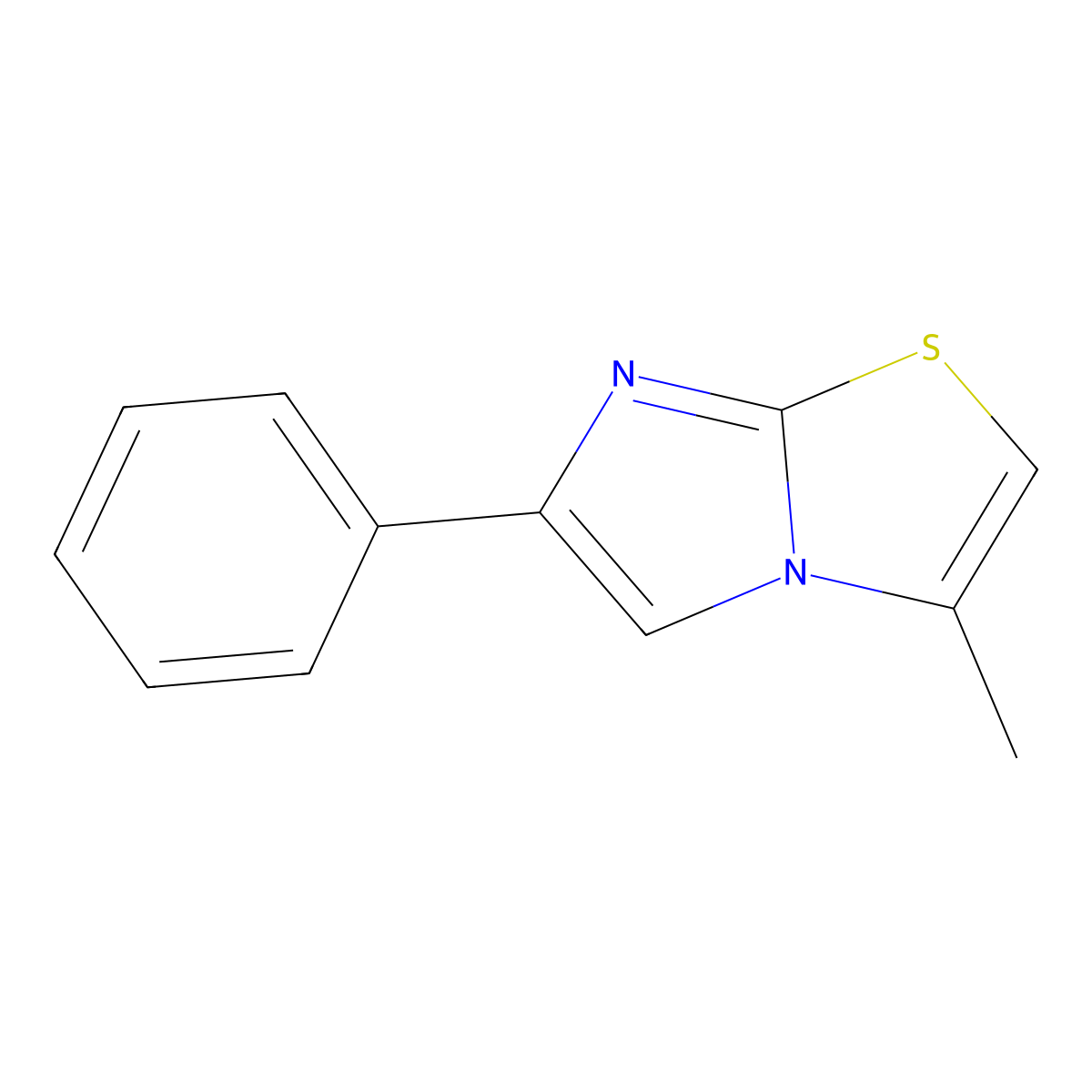 3-Methyl-6-phenylimidazo[2,1-b][1,3]thiazole molecular structure, CAS 25968-20-1