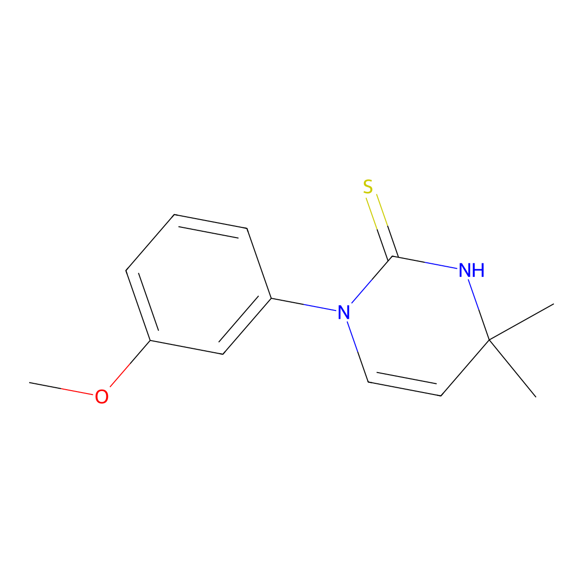 1-(3-Methoxyphenyl)-4,4-dimethyl-1,4-dihydropyrimidine-2-thiol molecular structure, CAS 259683-70-0