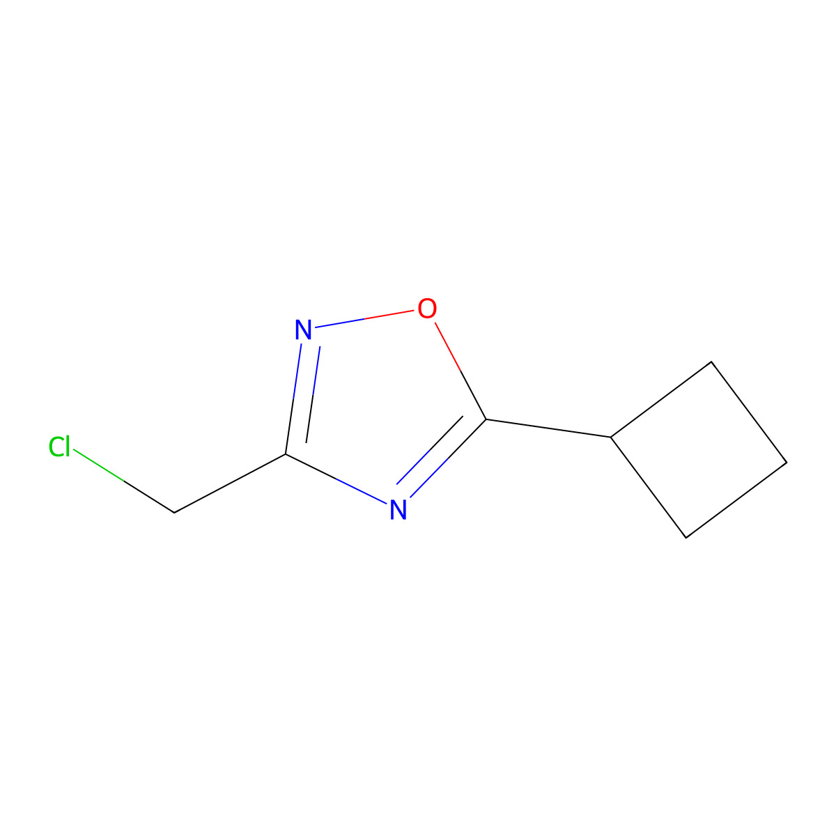 3-(Chloromethyl)-5-cyclobutyl-1,2,4-oxadiazole molecular structure, CAS 259683-88-0