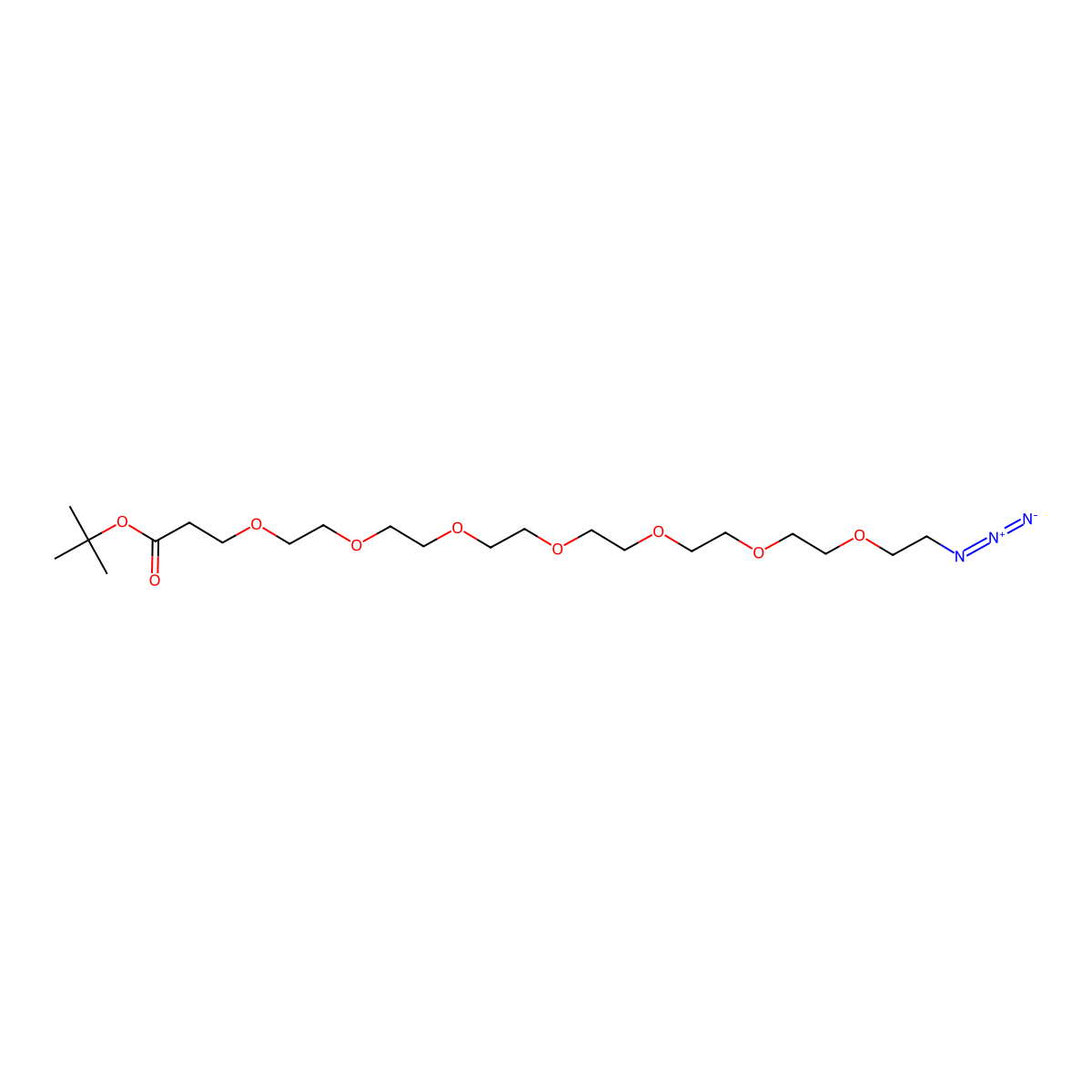 Azido-PEG7-t-butyl ester molecular structure, CAS 2596867-40-0