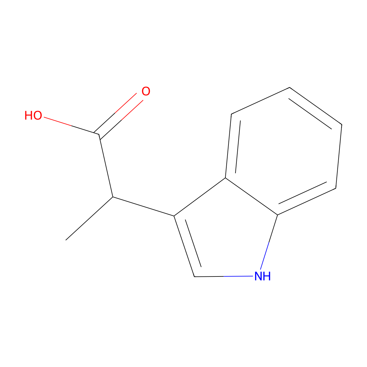 2-(1H-indol-3-yl)propanoic acid molecular structure, CAS 2597-26-4