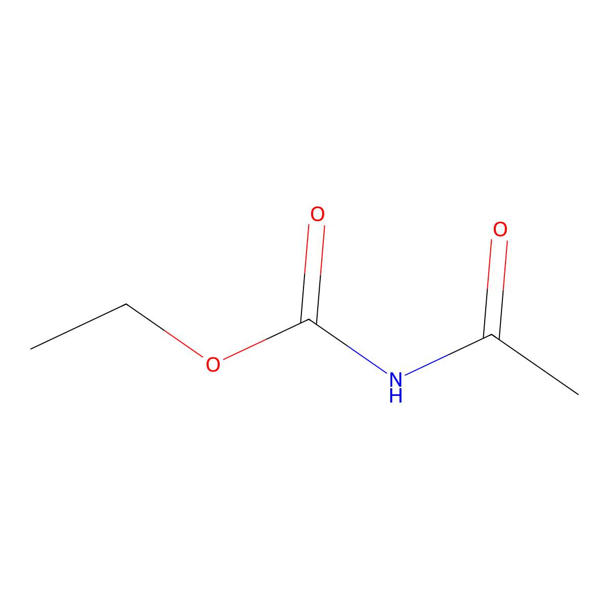 N-Acetylethylcarbamate molecular structure, CAS 2597-54-8