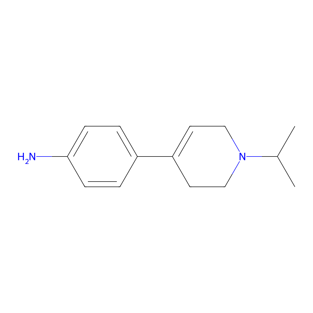 4-[1,2,3,6-Tetrahydro-1-(1-methylethyl)-4-pyridinyl]benzenamine molecular structure, CAS 2597131-36-5