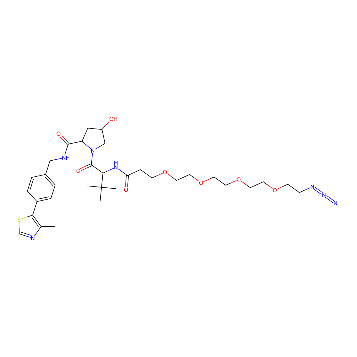 (S,R,S)-Ahpc-C2-peg4-N3 molecular structure, CAS 2597167-24-1