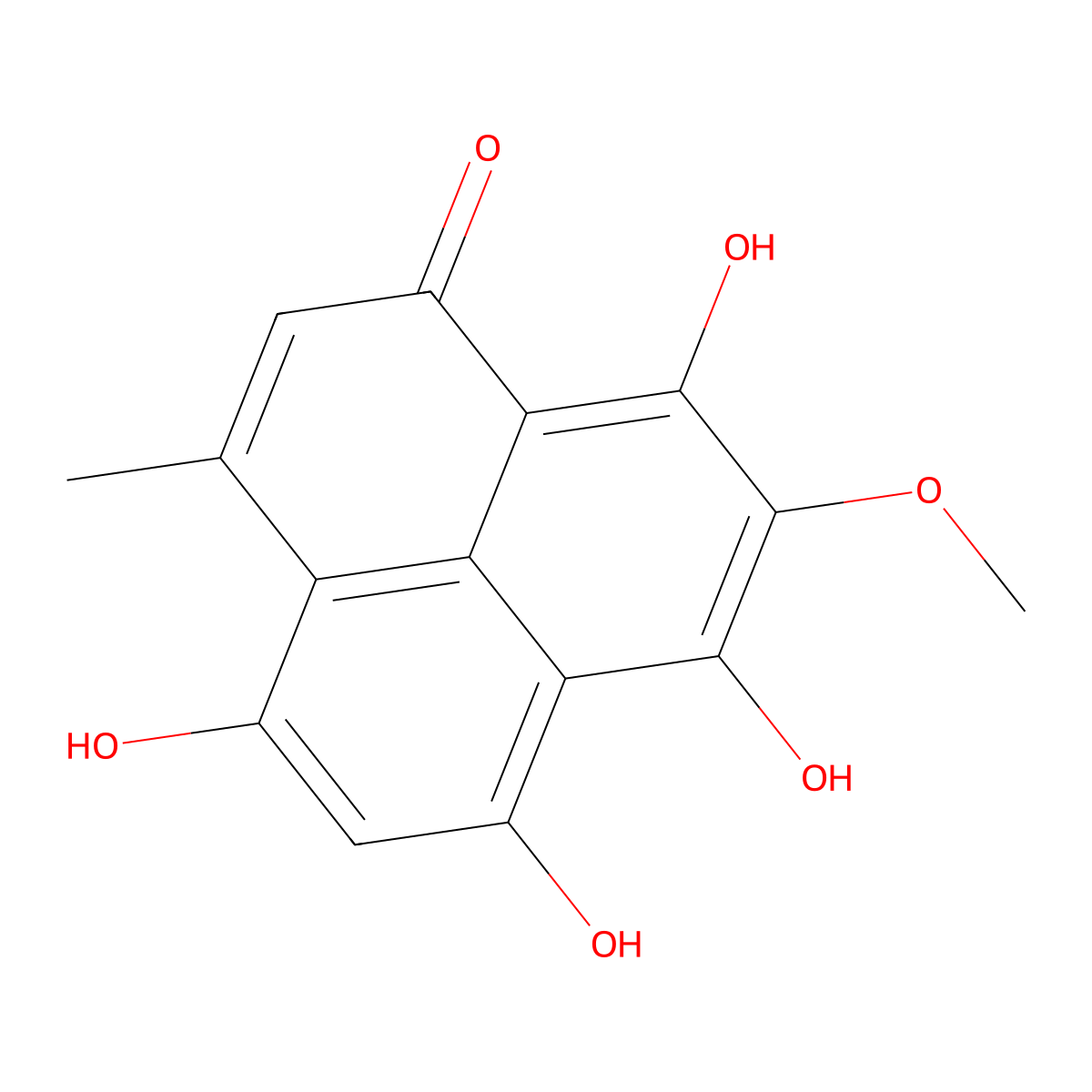 3,4,7,9-tetrahydroxy-2-methoxy-6-methyl-1H-phenalen-1-one molecular structure, CAS 259728-61-5