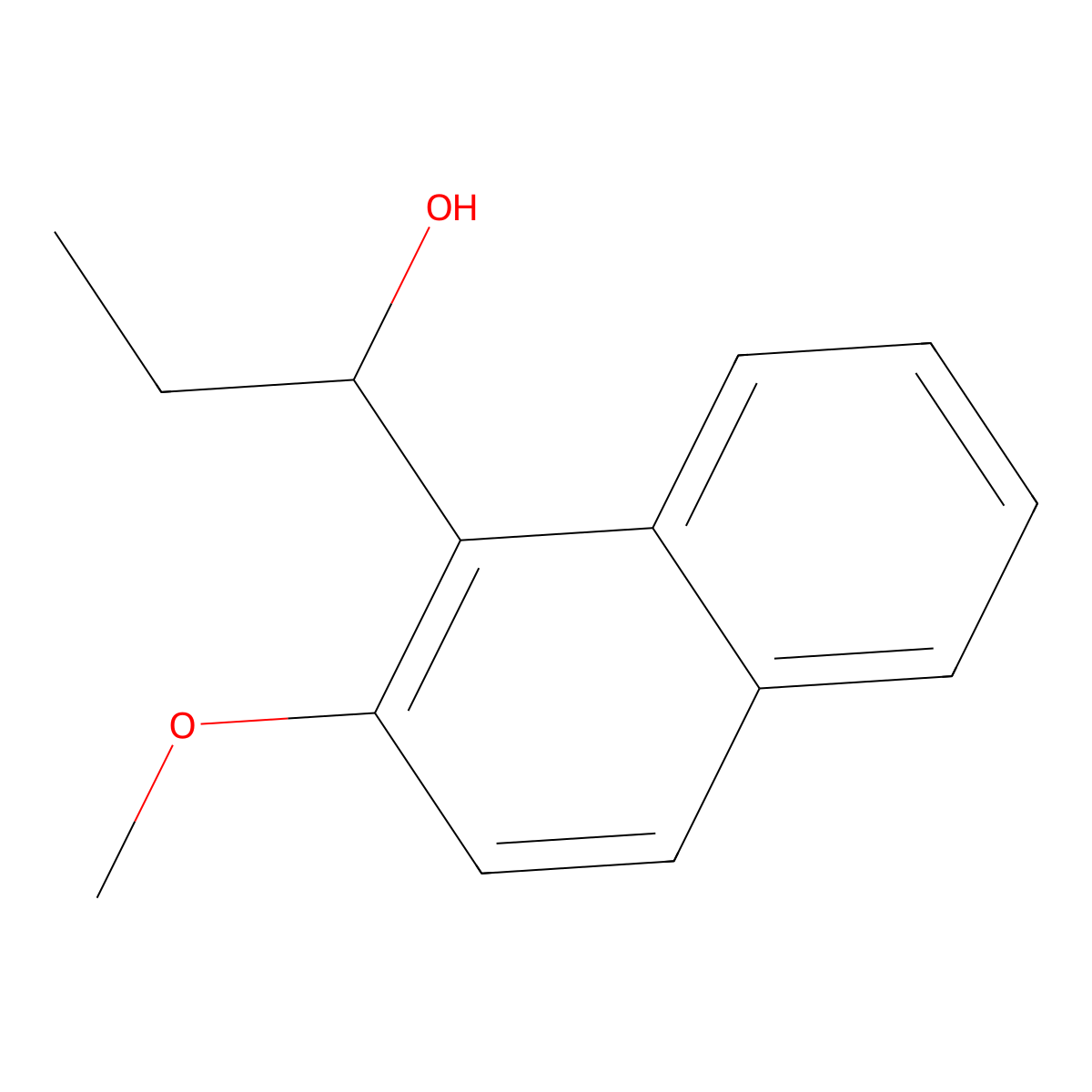 |A-Ethyl-2-methoxy-1-naphthalenemethanol molecular structure, CAS 259728-65-9