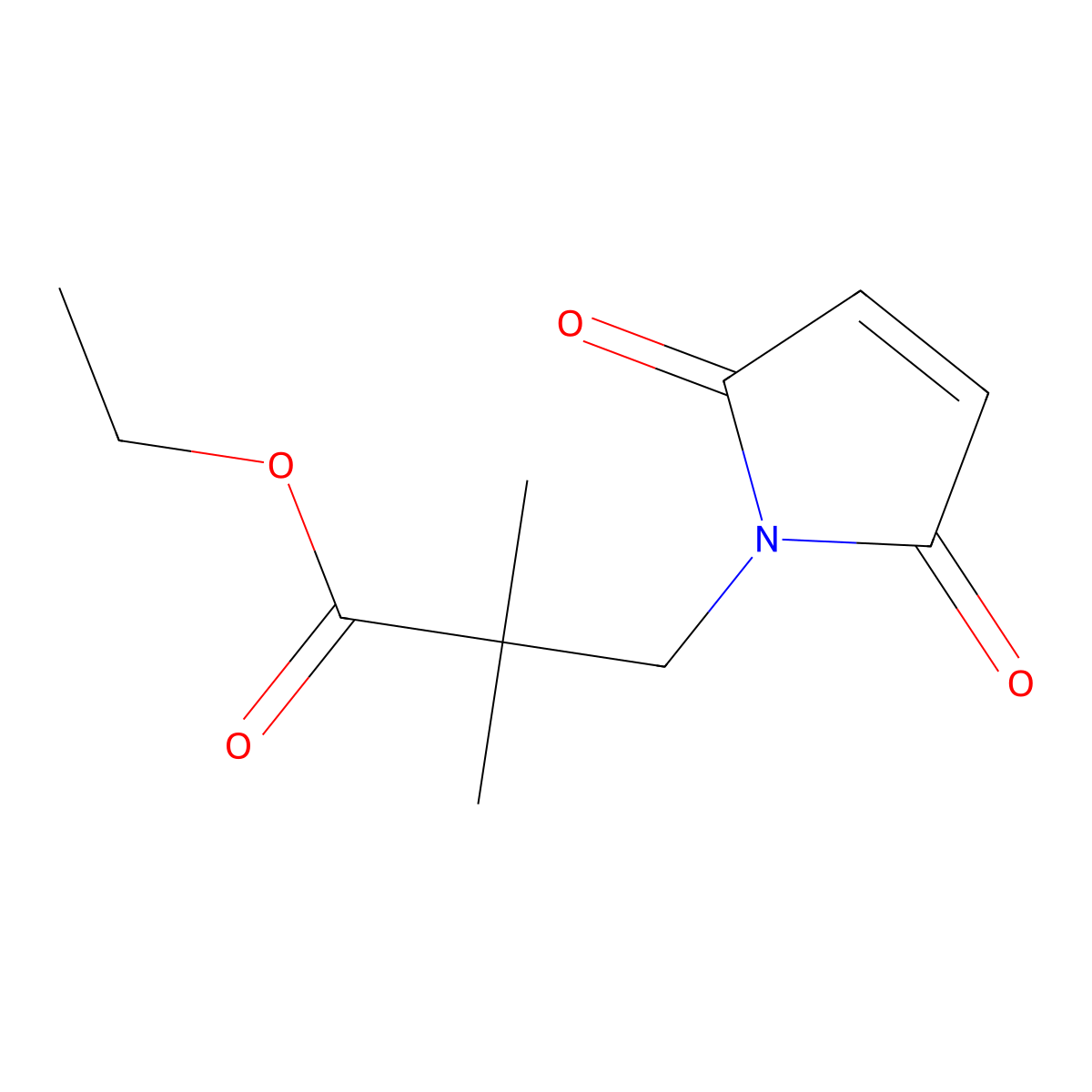 Ethyl 3-(2,5-dioxo-2,5-dihydro-1H-pyrrol-1-YL)-2,2-dimethylpropanoate molecular structure, CAS 2597333-53-2