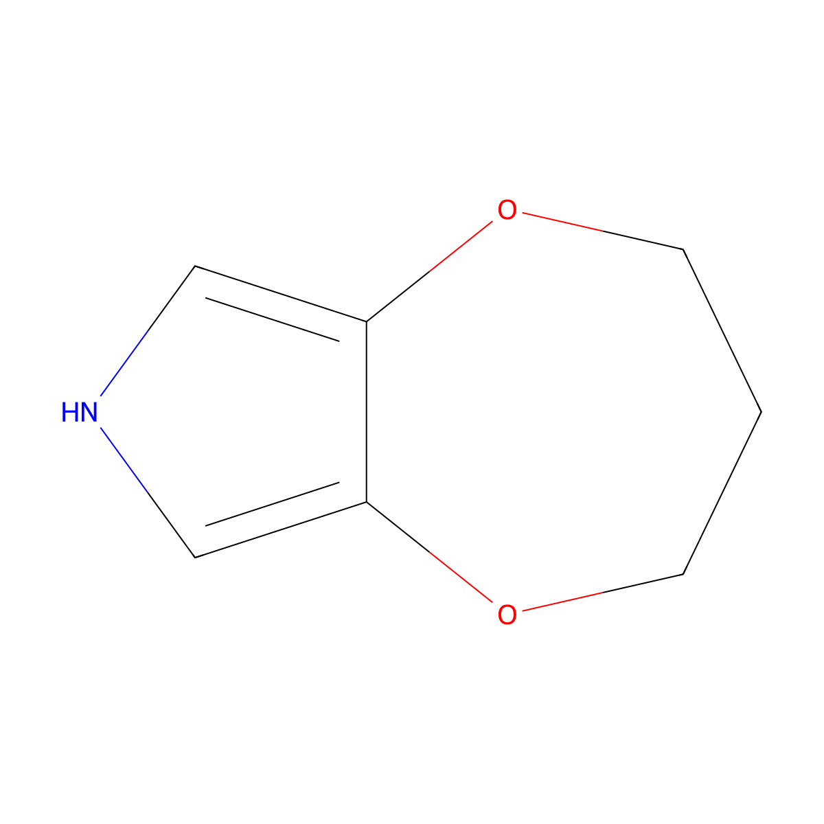 3,4-Dihydro-2H,7H-[1,4]dioxepino[2,3-c]pyrrole molecular structure, CAS 259737-86-5