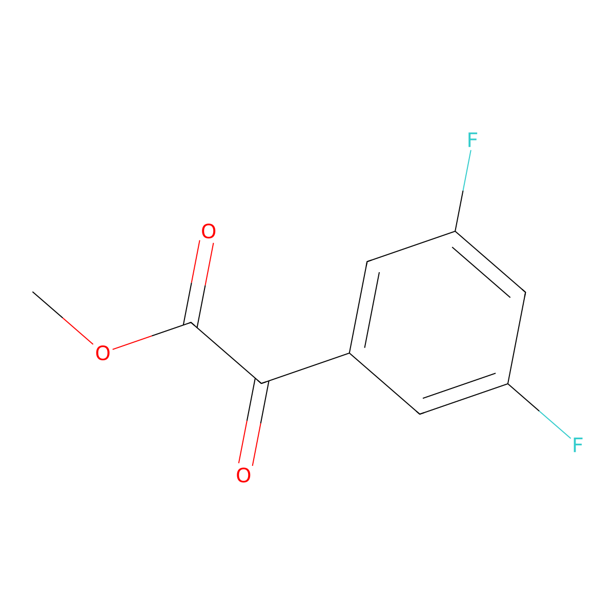 Methyl 3,5-difluorobenzoylformate molecular structure, CAS 259739-92-9