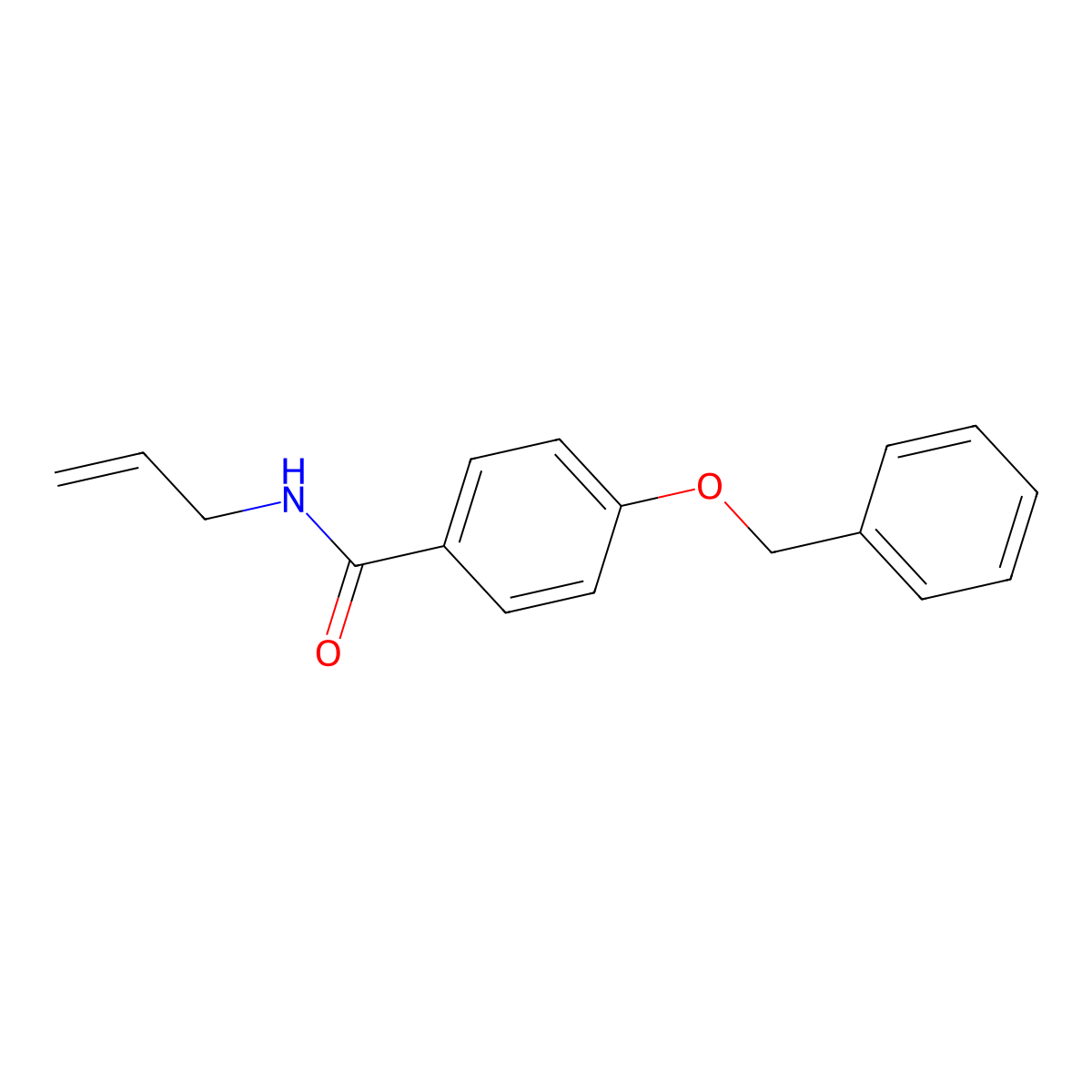 4-phenylmethoxy-N-prop-2-enylbenzamide molecular structure, CAS 259745-53-4