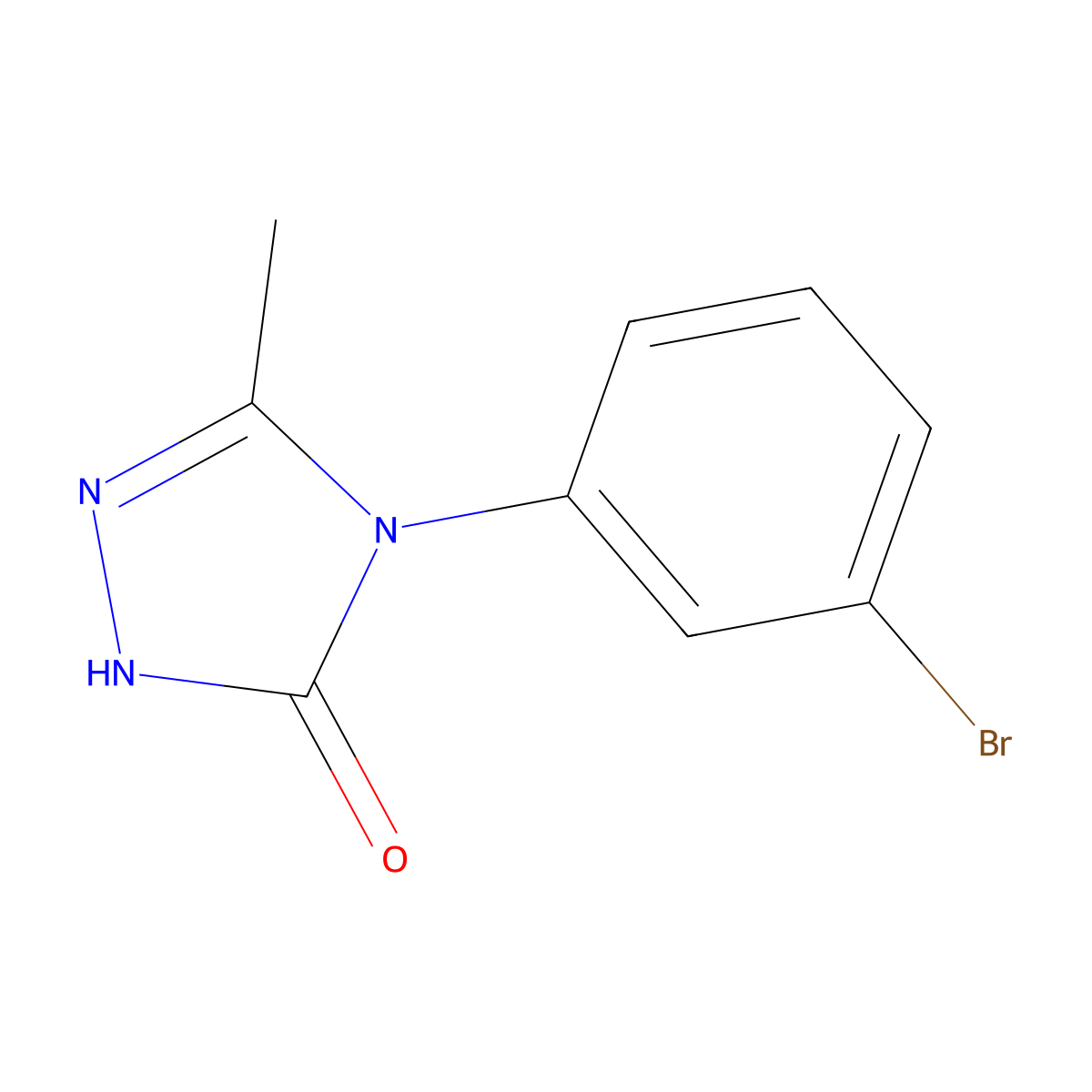 4-(3-bromophenyl)-3-methyl-1H-1,2,4-triazol-5-one molecular structure, CAS 259750-15-7