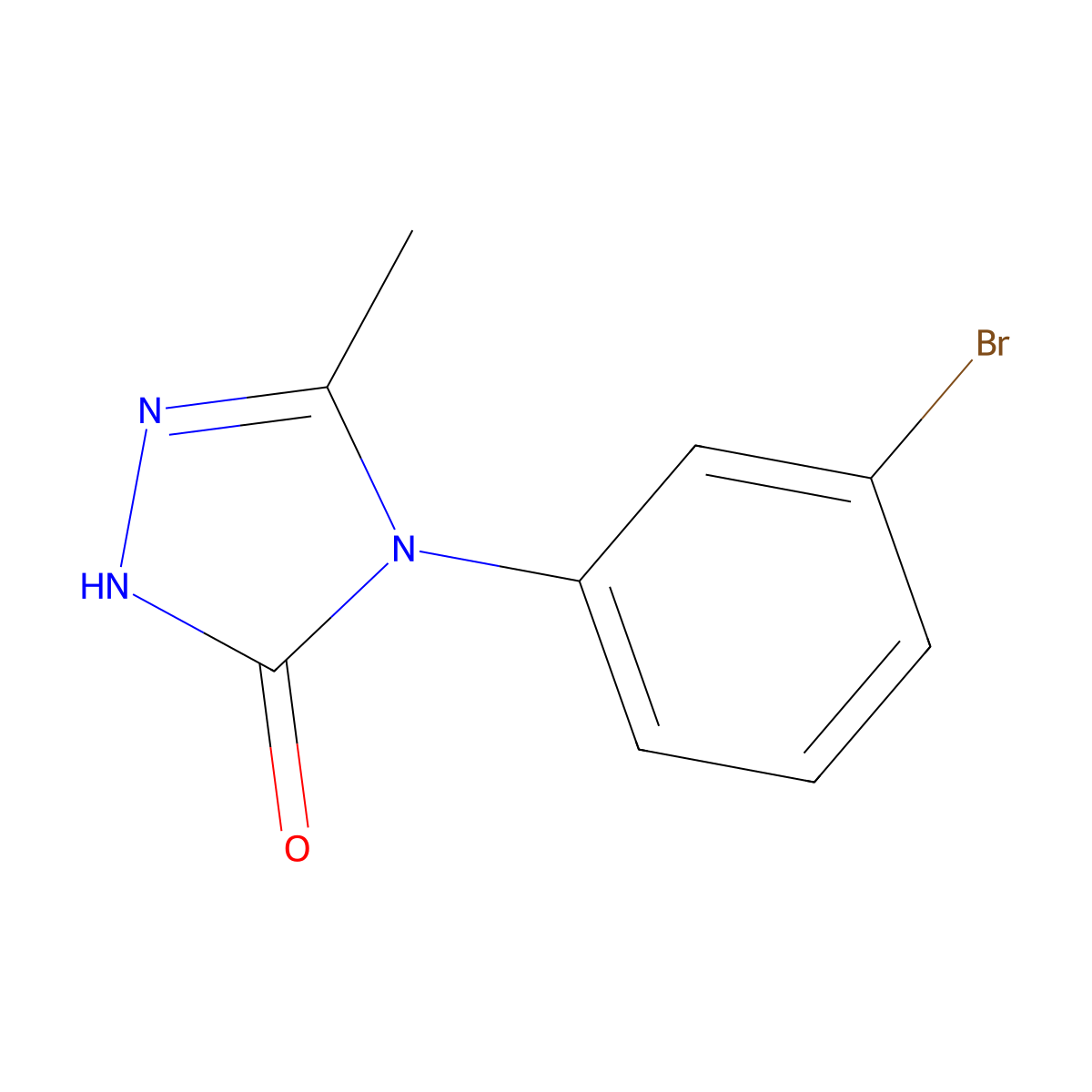 4-(3-bromophenyl)-3-methyl-1H-1,2,4-triazol-5-one molecular structure, CAS 259750-15-7