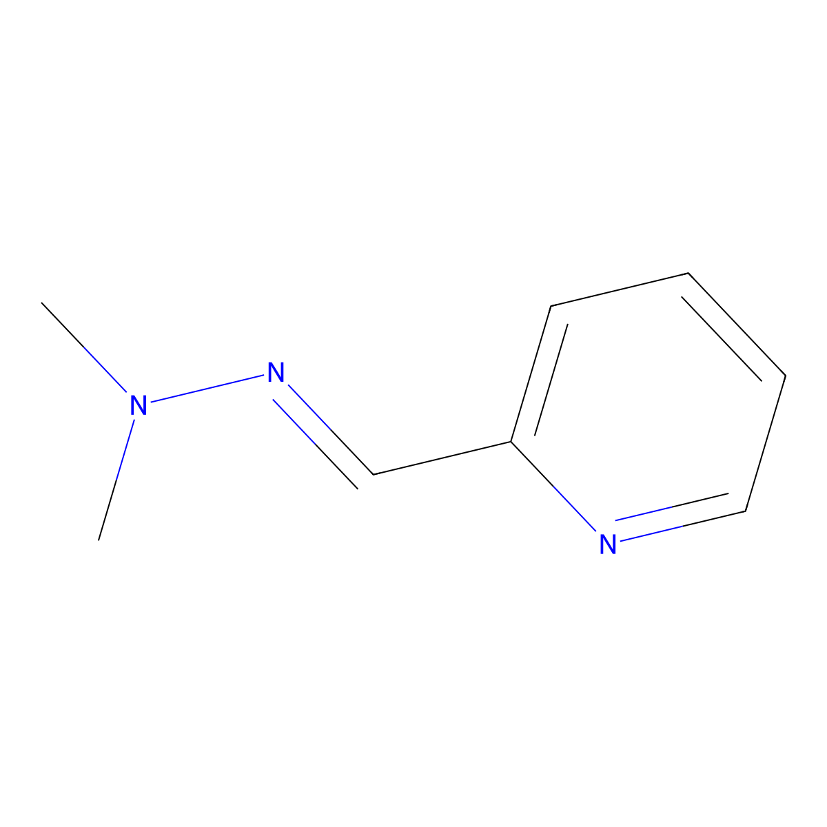 2-Pyridinal-dimethylhydrazone molecular structure, CAS 25976-67-4
