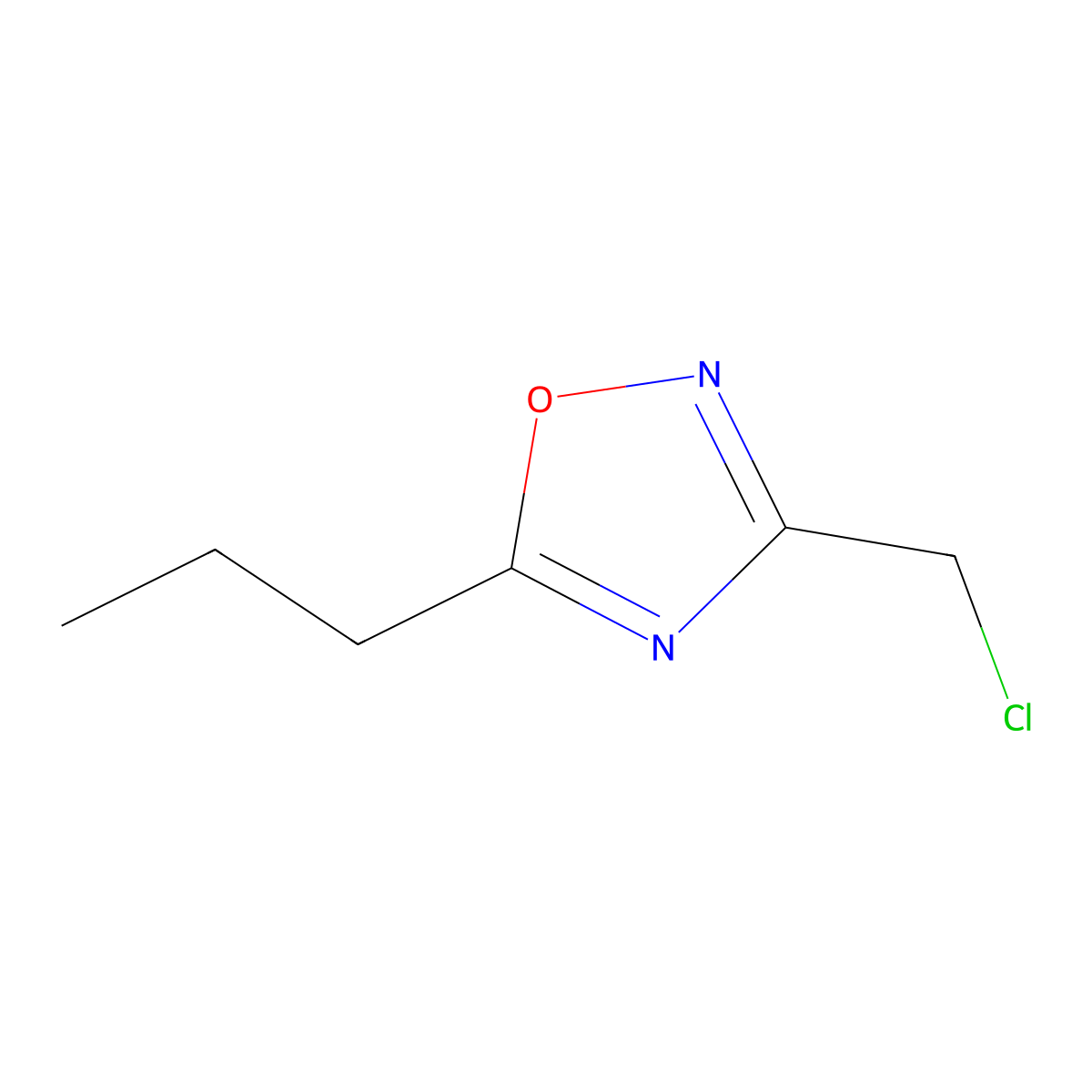 3-(Chloromethyl)-5-propyl-1,2,4-oxadiazole molecular structure, CAS 25977-17-7