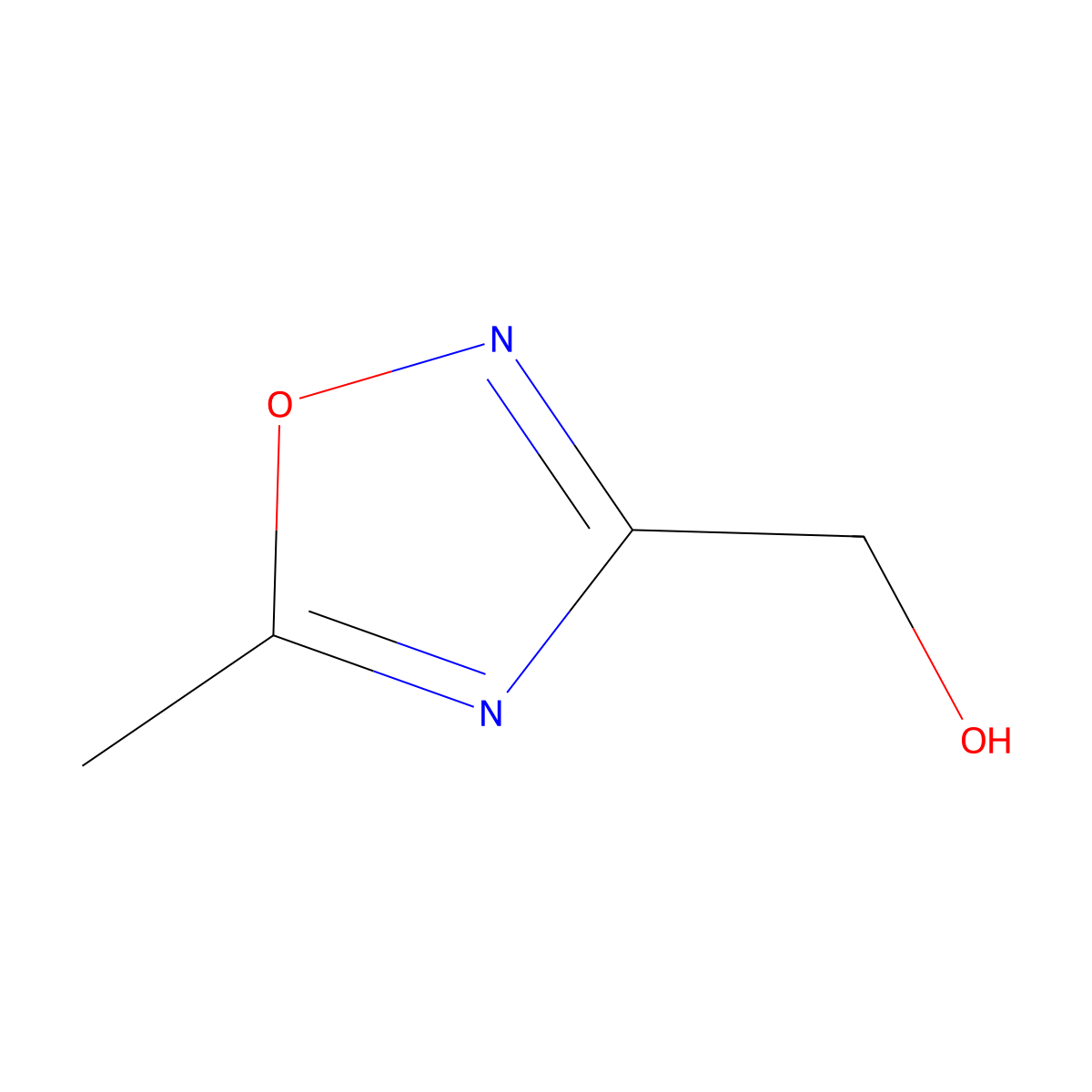 (5-Methyl-1,2,4-oxadiazol-3-yl)methanol molecular structure, CAS 25977-23-5