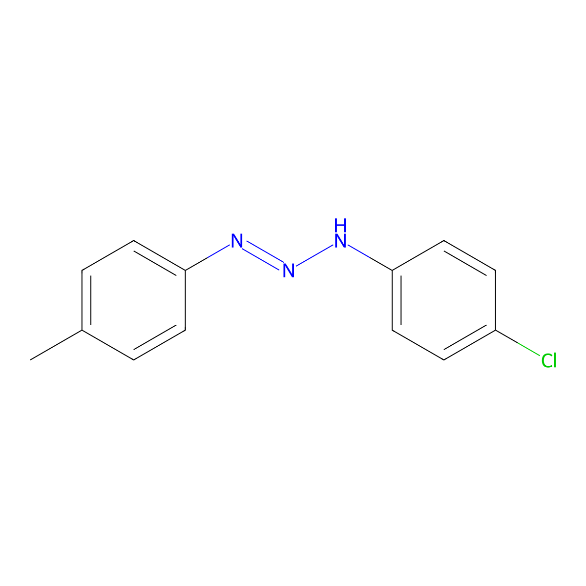 4-chloro-N-[(4-methylphenyl)diazenyl]aniline molecular structure, CAS 25977-69-9