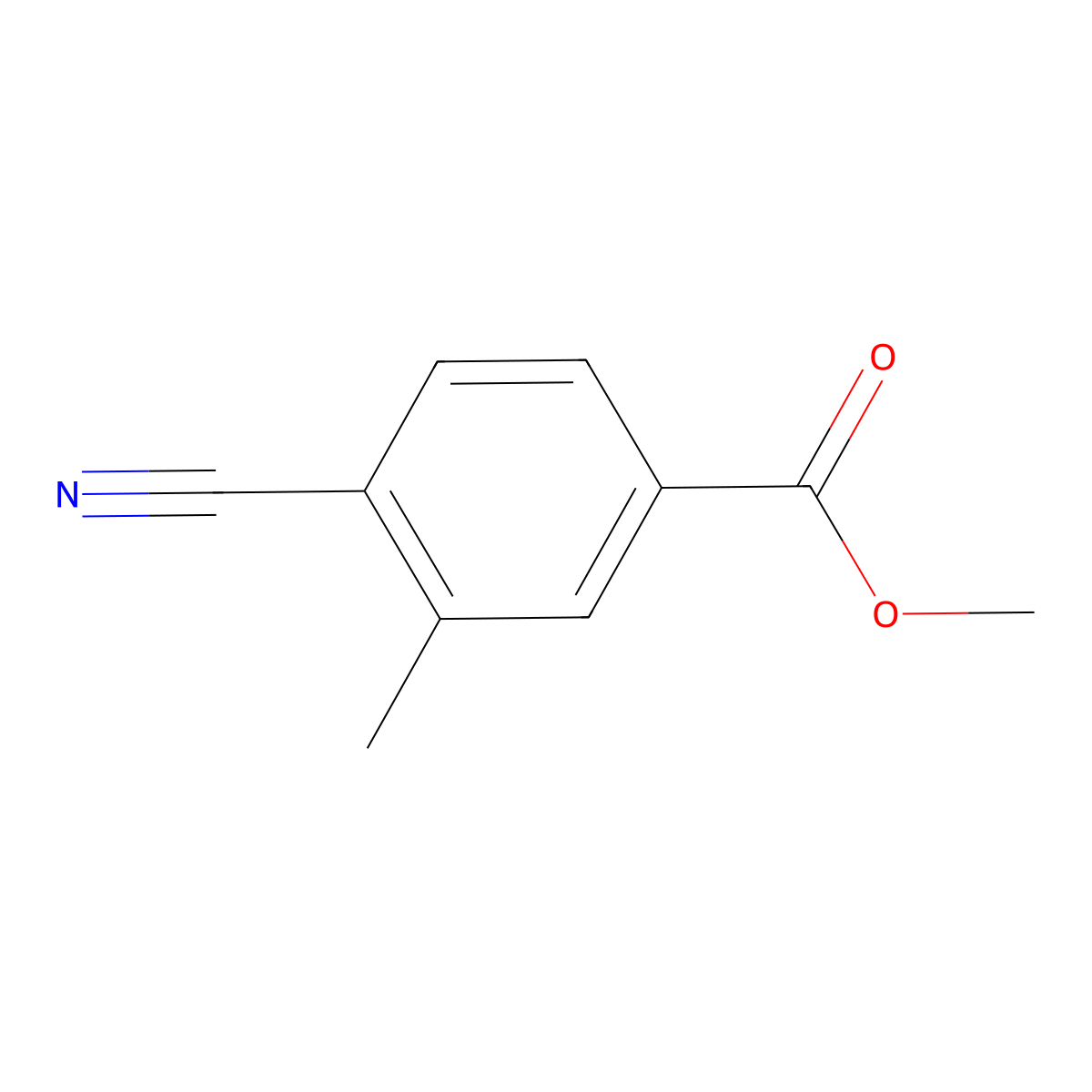 Methyl 4-cyano-3-methylbenzoate molecular structure, CAS 25978-68-1