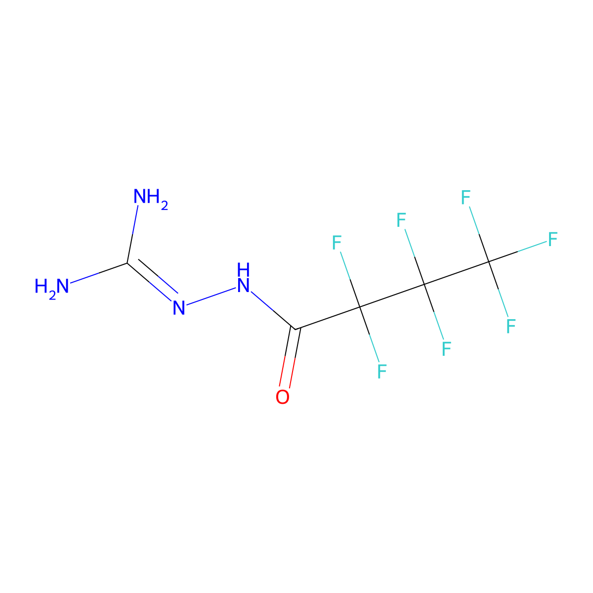 2-(2,2,3,3,4,4,4-Heptafluorobutanoyl)hydrazine-1-carboximidamide molecular structure, CAS 25978-98-7