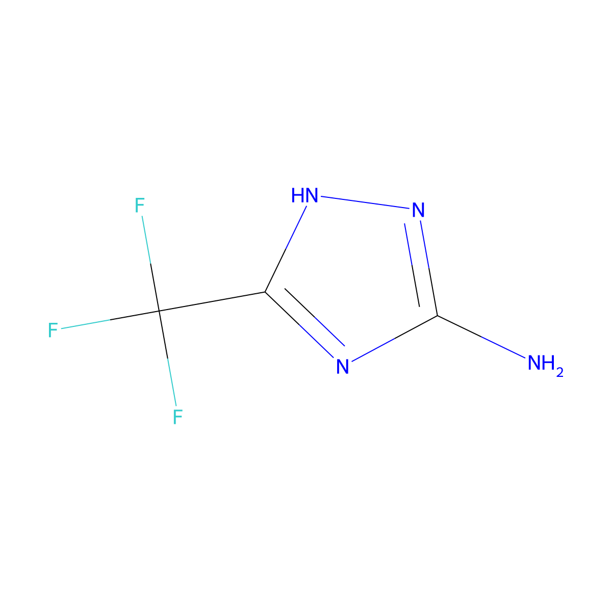 5-(trifluoromethyl)-4H-1,2,4-triazol-3-amine molecular structure, CAS 25979-00-4