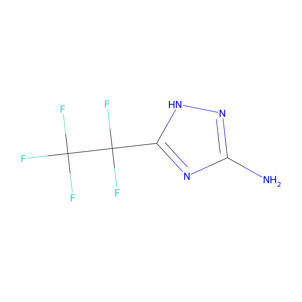 5-Pentafluoroethyl-4h-[1,2,4]triazol-3-ylamine molecular structure, CAS 25979-01-5