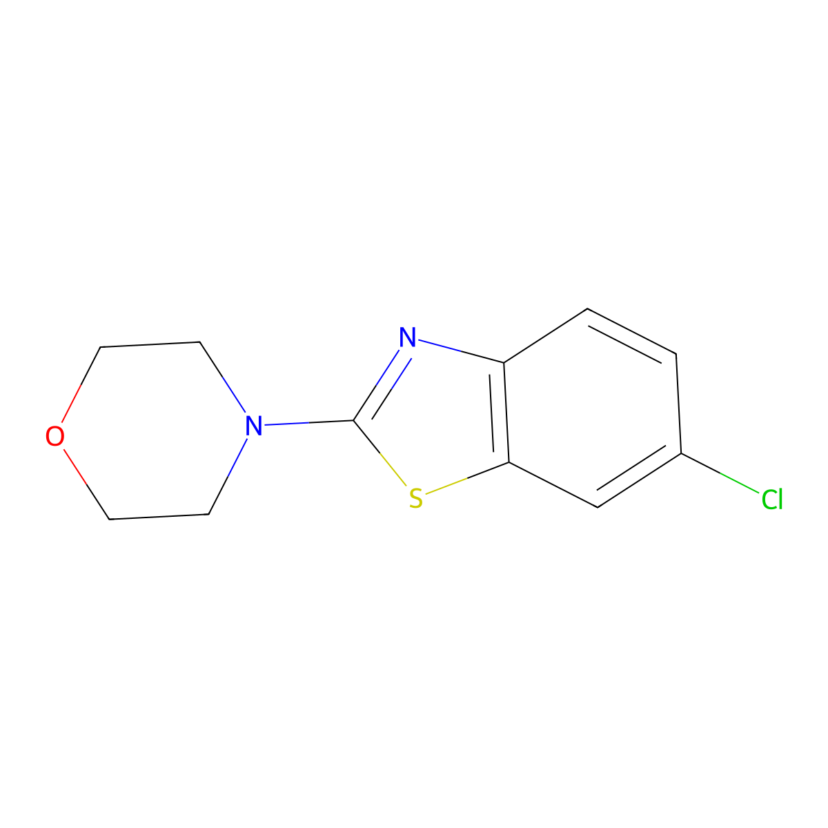 4-(6-Chloro-1,3-benzothiazol-2-yl)morpholine molecular structure, CAS 259792-68-2