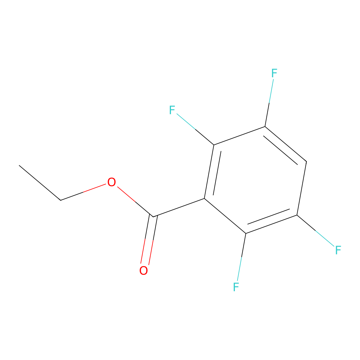 Ethyl 2,3,5,6-tetrafluorobenzoate molecular structure, CAS 259793-41-4