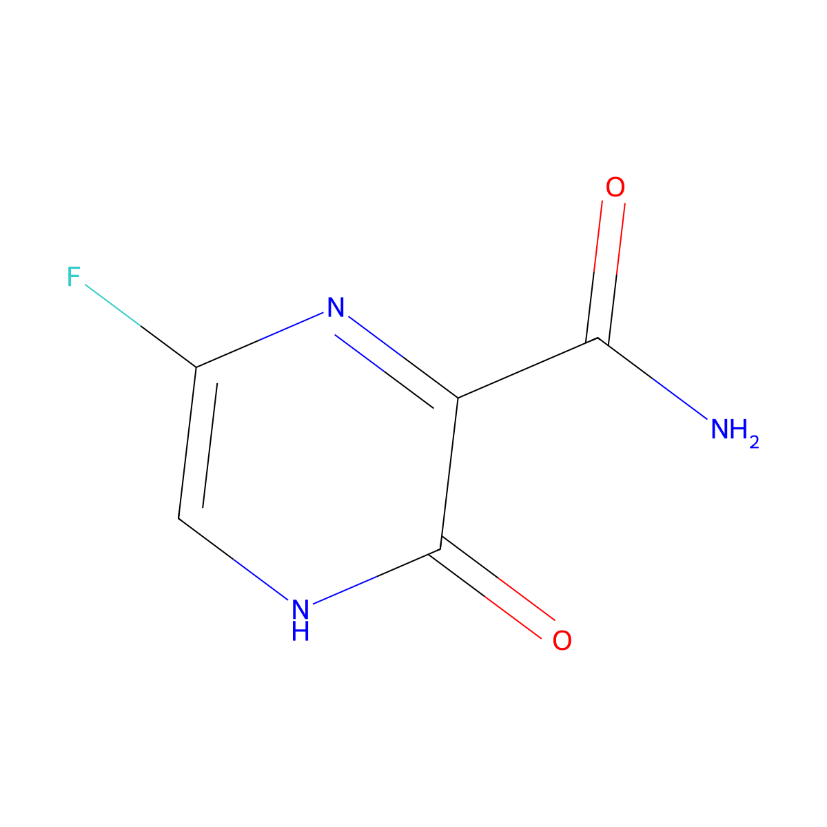 Favipiravir molecular structure, CAS 259793-96-9