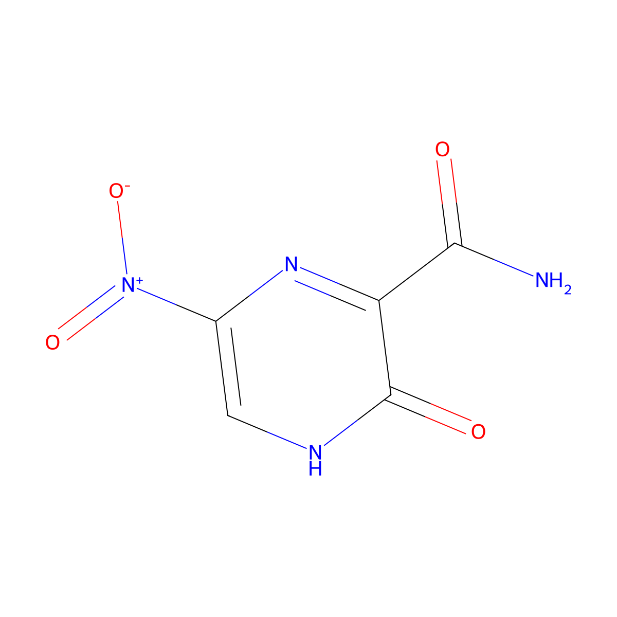 6-Nitro-3-oxo-3,4-dihydropyrazine-2-carboxamide molecular structure, CAS 259793-97-0