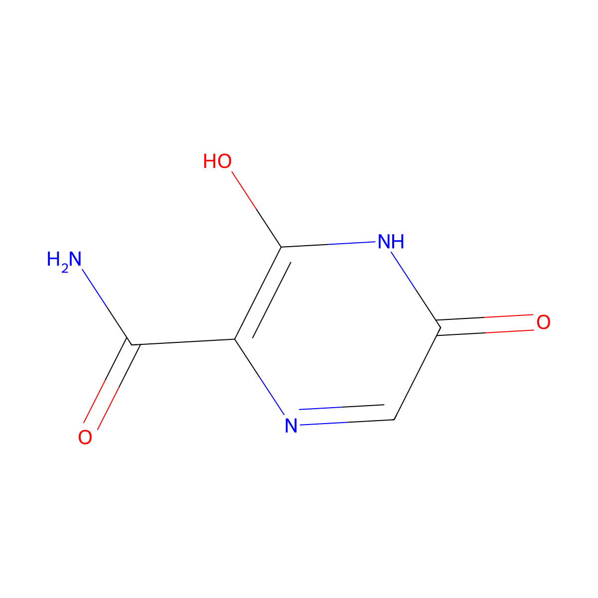 3-Hydroxy-5-oxo-4,5-dihydropyrazine-2-carboxamide molecular structure, CAS 259793-98-1