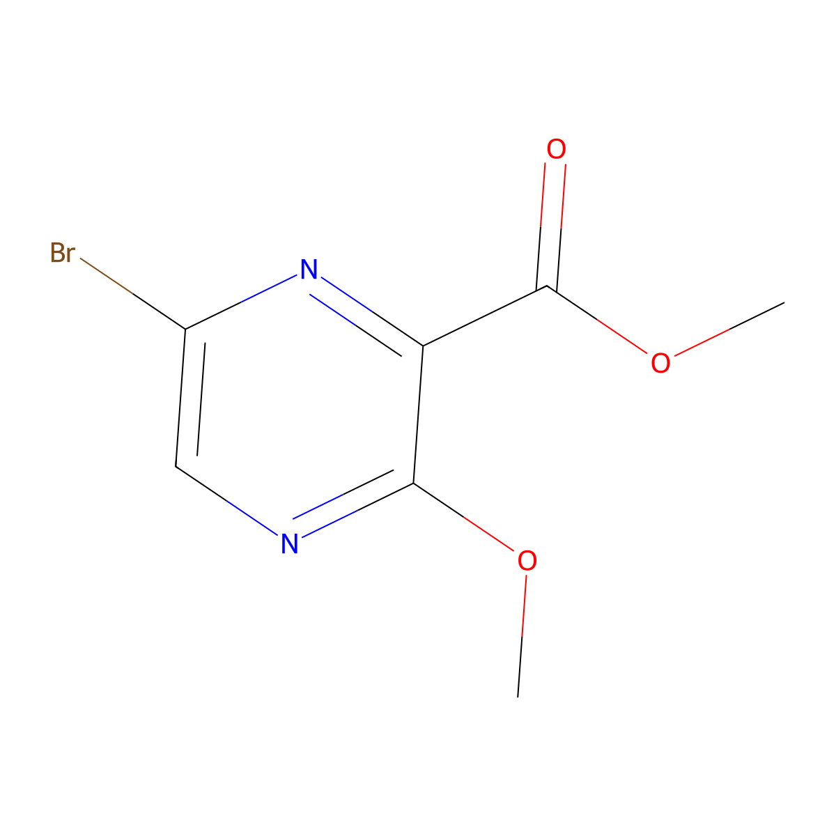 Methyl 6-bromo-3-methoxypyrazine-2-carboxylate molecular structure, CAS 259794-06-4