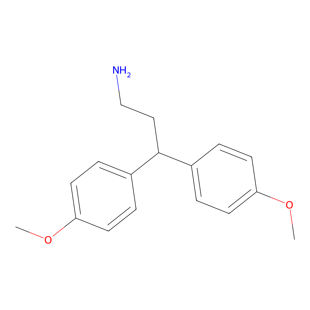 [3,3-Bis(4-methoxyphenyl)propyl]amine molecular structure, CAS 259799-43-4