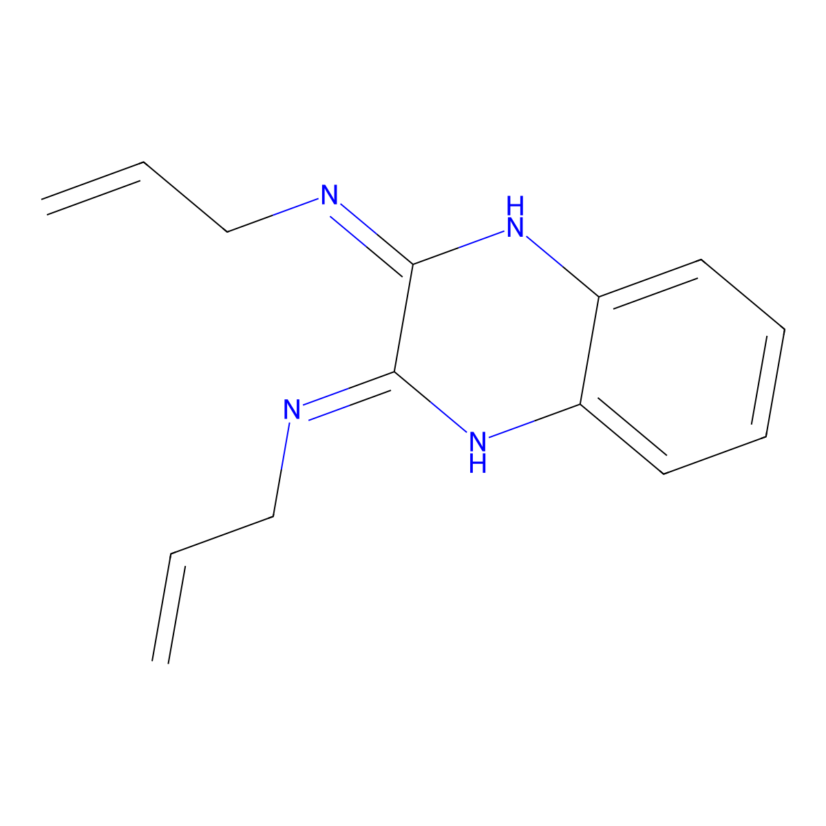 2,3-Quinoxalinediamine, N2,N3-di-2-propen-1-yl- molecular structure, CAS 25980-22-7