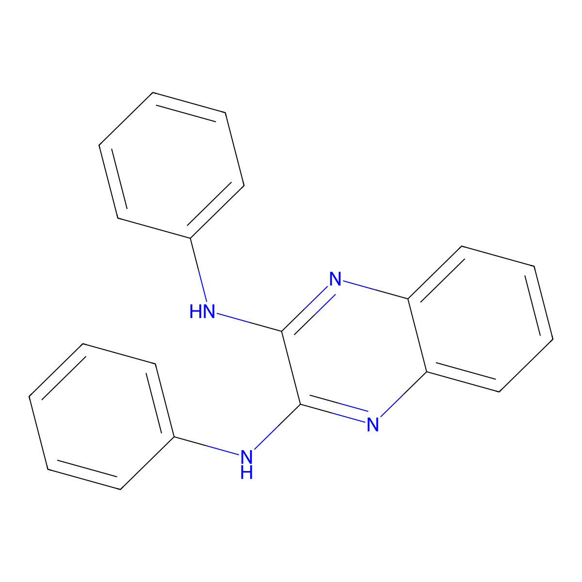 2,3-Quinoxalinediamine, N,N'-diphenyl- molecular structure, CAS 25980-24-9