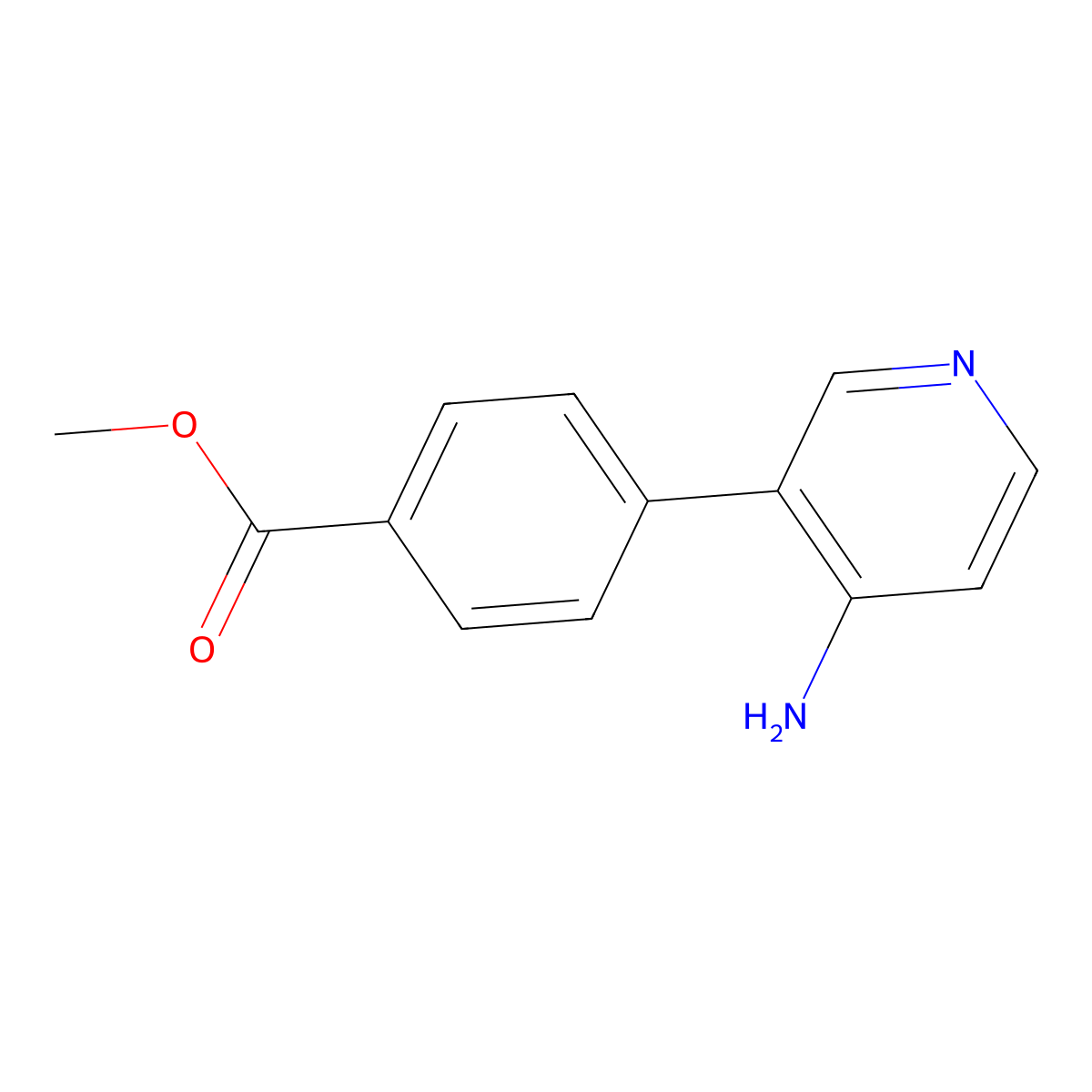 Methyl 4-(4-aminopyridin-3-yl)benzoate molecular structure, CAS 259807-15-3