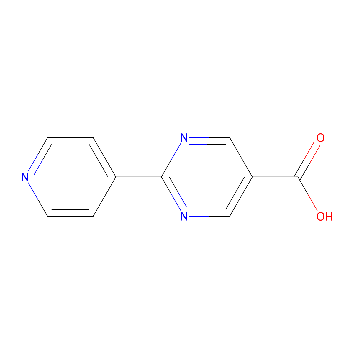 2-(Pyridin-4-yl)pyrimidine-5-carboxylic acid molecular structure, CAS 259807-47-1