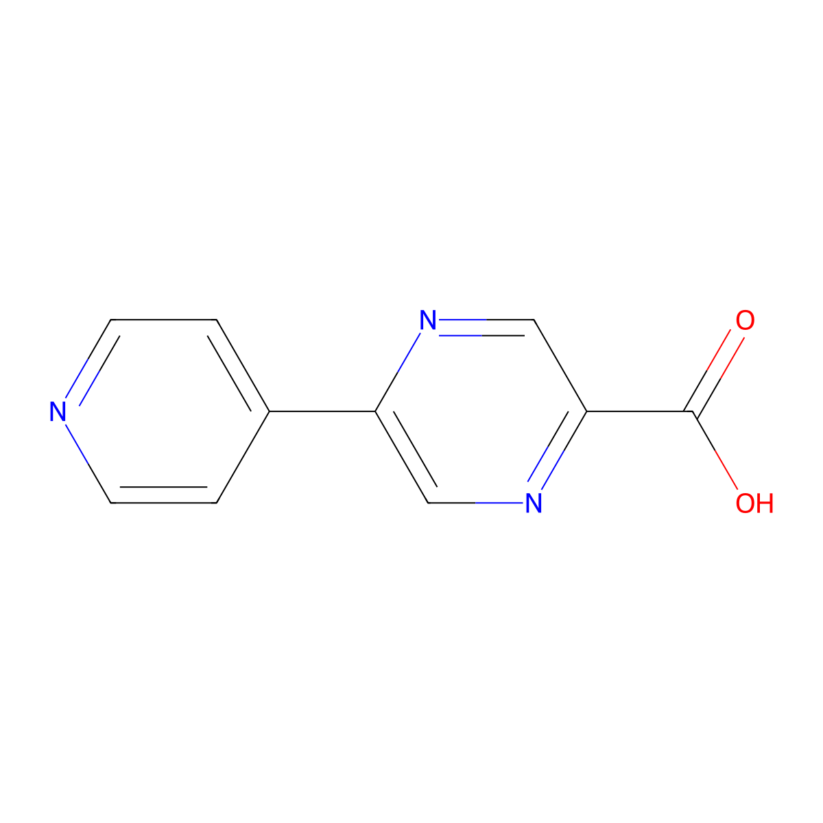 5-(Pyridin-4-yl)pyrazine-2-carboxylic acid molecular structure, CAS 259807-64-2