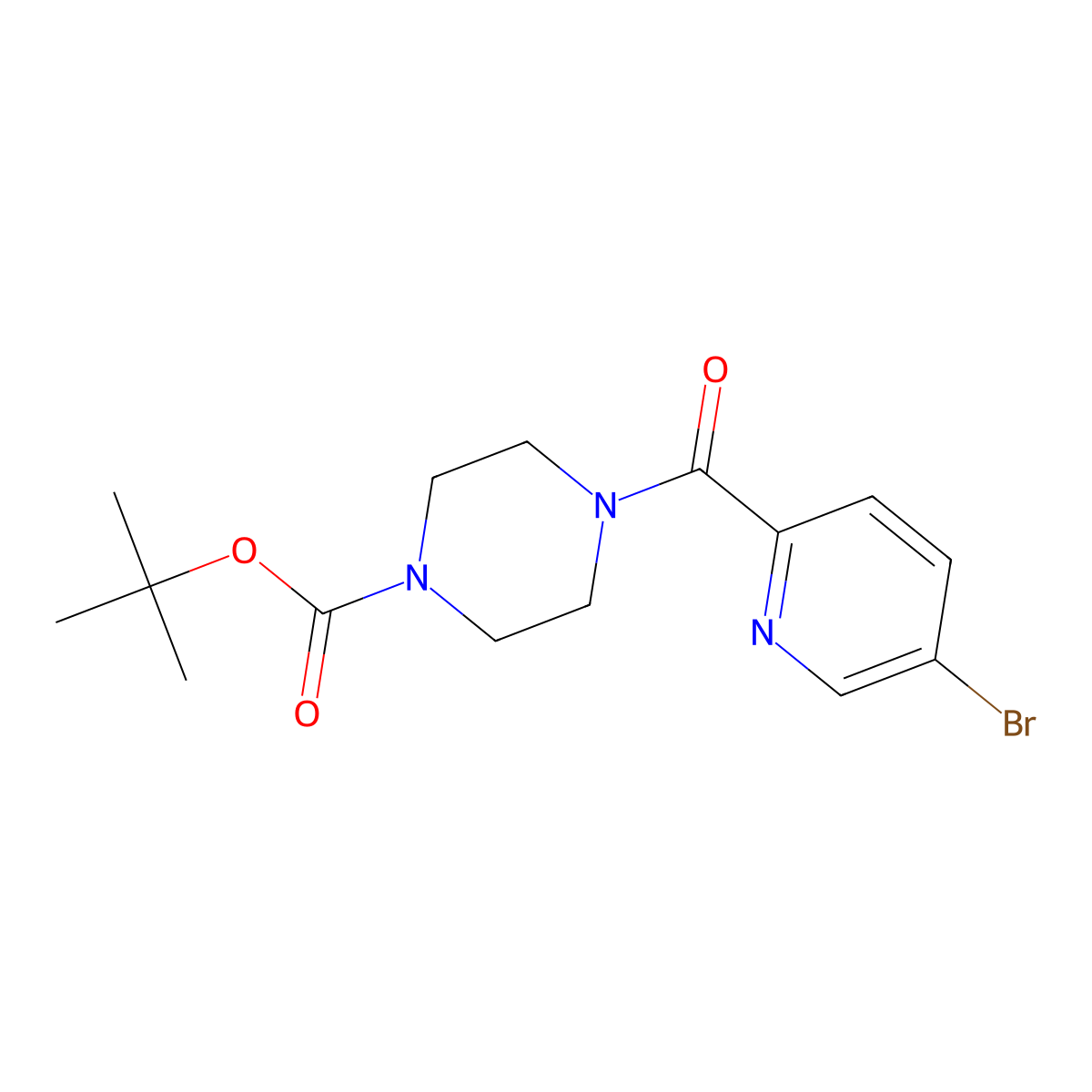 4-(5-Bromo-pyridine-2-carbonyl)-piperazine-1-carboxylic acid tert-butyl ester molecular structure, CAS 259808-03-2