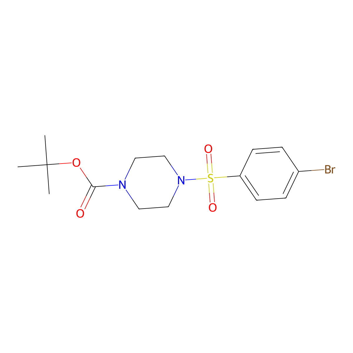 4-(4-BOC-piperazinosulfonyl)bromobenzene molecular structure, CAS 259808-63-4