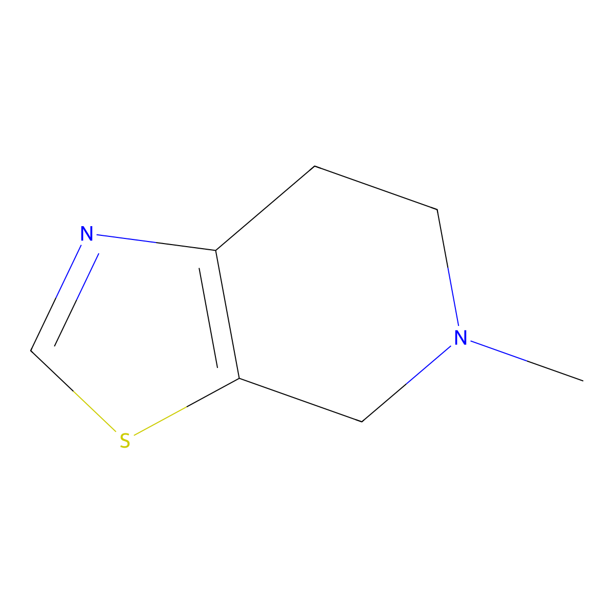 5-Methyl-4,5,6,7-tetrahydrothiazolo(5,4-c)pyridine molecular structure, CAS 259809-24-0