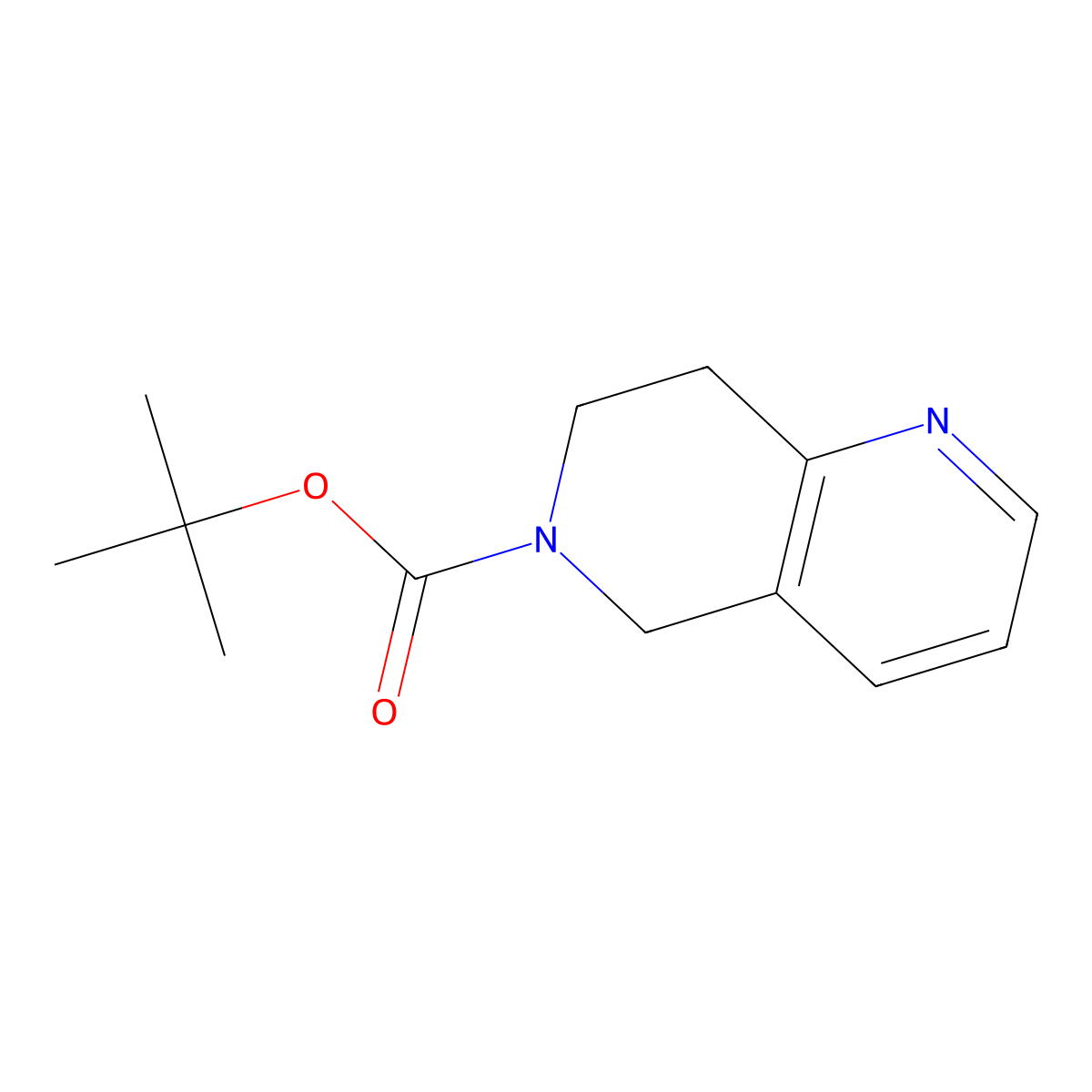 Tert-butyl 7,8-dihydro-1,6-naphthyridine-6(5H)-carboxylate molecular structure, CAS 259809-44-4