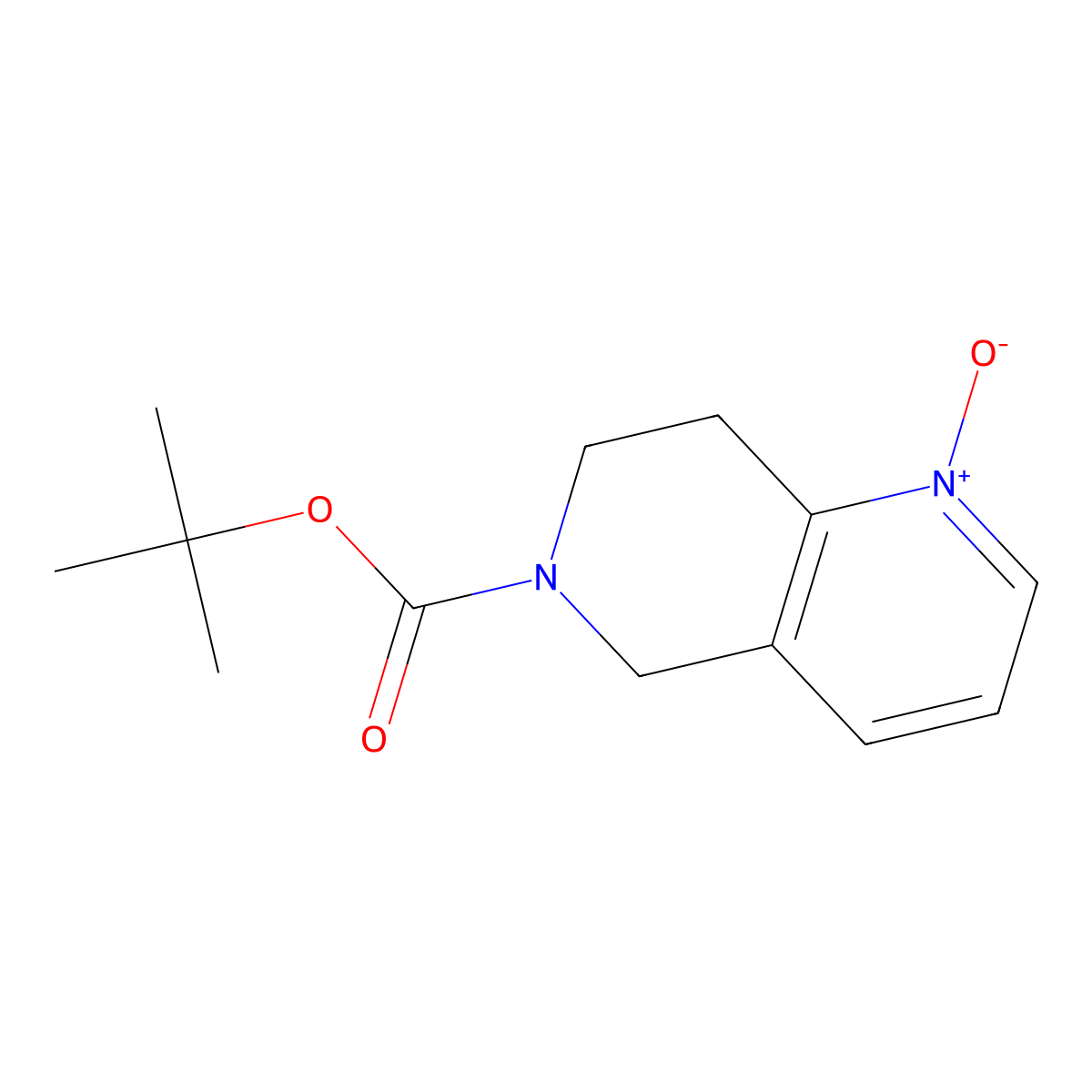7,8-Dihydro-1,6-naphthyridine-6(5h)-carboxylic acid 1,1-dimethylethyl ester, 1-oxide molecular structure, CAS 259809-45-5