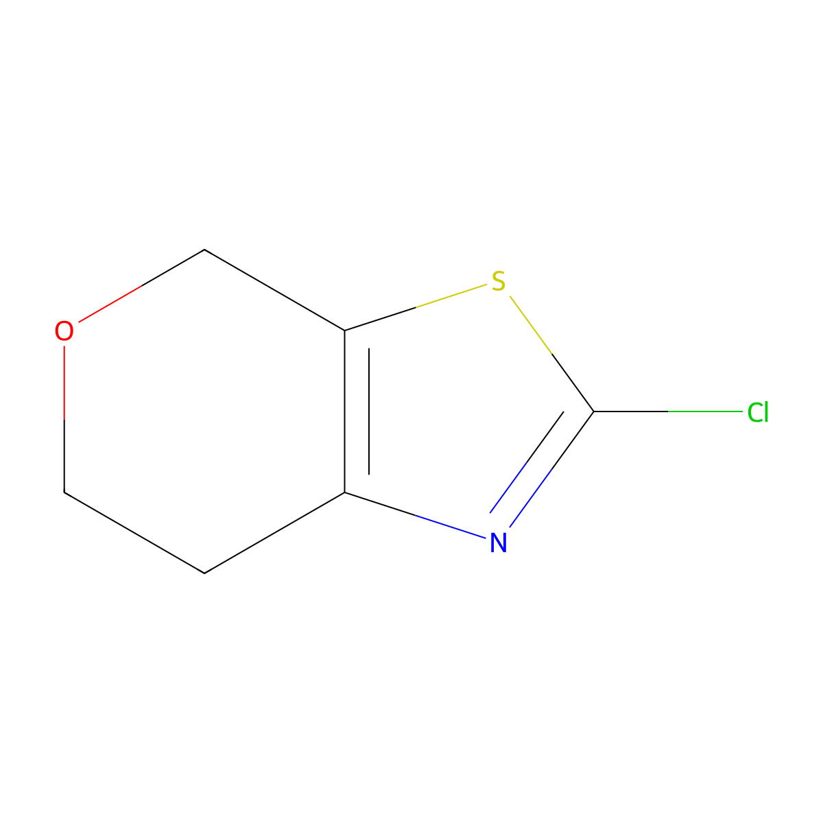 2-chloro-4H,6H,7H-pyrano[4,3-d][1,3]thiazole molecular structure, CAS 259810-13-4