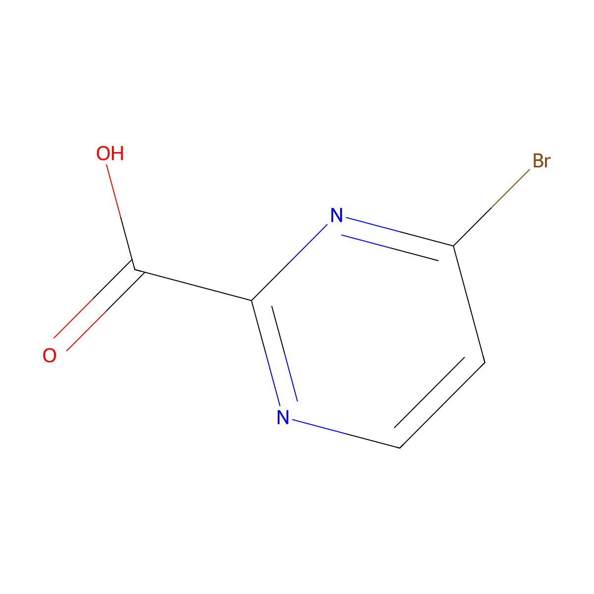 4-Bromopyrimidine-2-carboxylic acid molecular structure, CAS 259810-39-4